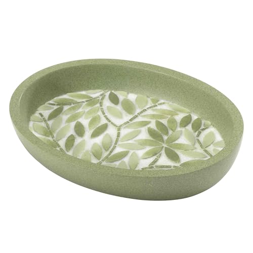 Avanti Linens - Soap Dish, 100% Hand-Painted Resin Bathroom Accessories, Botanical Home Decor (Stratford) - size: Soap Dish
