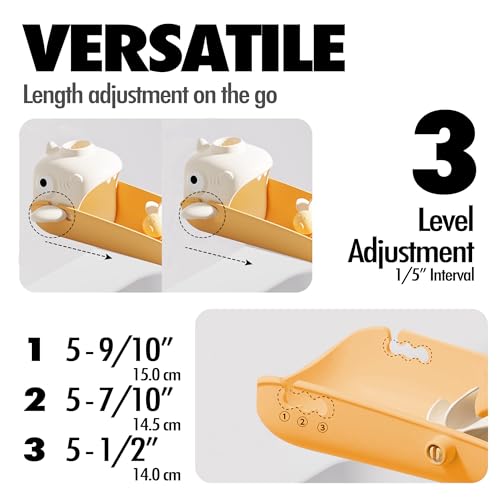 2 Pack Faucet Extender for Toddlers Universal Sink Extension with Water Wheel to Kids Fun Hand Washing Temperature Sensitive Orange Green - color: Orange Green