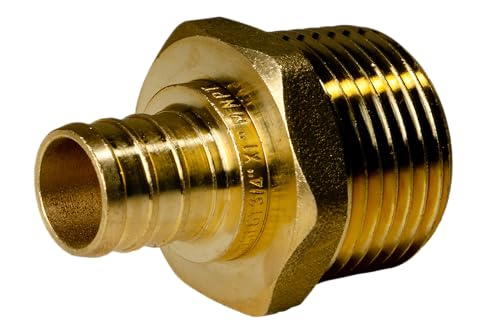 XFITTING 3/4 inch Pex x 1 inch Male NPT Adapter, 24-4-7=2X, 2 Pieces - size: 3/4" Pex x 1" Male