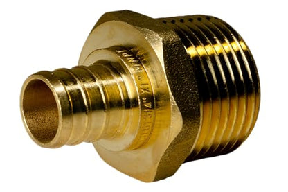XFITTING 3/4 inch Pex x 1 inch Male NPT Adapter, 24-4-7=2X, 2 Pieces - size: 3/4" Pex x 1" Male