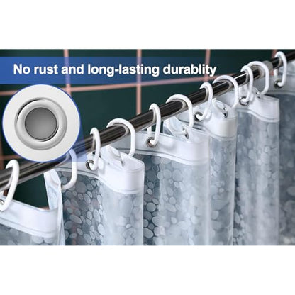36x72 Shower Curtain Liner, EVA Vinyl Small Narrow Shower Curtain Liner with 2 Weighted Magnets and rustproof Metal Grommets for Bathroom,Non-Toxic Waterproof No Smell Shower Liner - color: Clear Pebble 8g, size: 36"W x 72"L (Pack of 1)