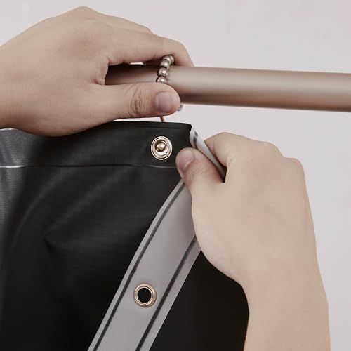 LONDON FOG 8G PEVA Shower Liner with Metal Grommets 1-Piece Standard Shower Curtain in Black, 70 x 72, PEVA, Adult, All Season, Oeko-TEX Certified - color: Black