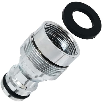 1pcs Brass Faucet Tap Quick Connector Adapter Kit,20mm Female Thread x 1mm Pitch Connector,Universal Faucet Adapter for Washing Machine And Pressure Washer(Silver) - size: 20mm Female Thread x 1mm
