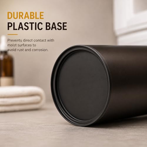 [2023 Upgraded Version] HUJI Rust Resistant Stainless Steel Toilet Paper Roll Canister Holder w/Removable Base for Bathroom Storage (1 Pack, Toilet Paper Canister) (Bronze) - color: Bronze