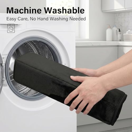Bathroom Rugs Set 3 Piece, Memory Foam Bath Rugs, Non Slip Washable Bathroom Rug Set, Extra Soft Absorbent Bath Mats with U-Shaped Toilet Rug, Black - color: Black