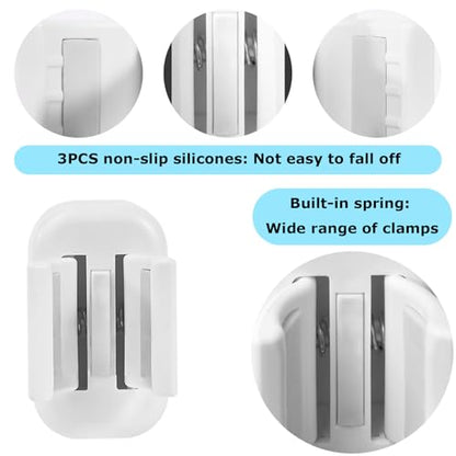 4PCS Wall Mounted Electric Toothbrush Holder, Adhesive & Waterproof Holder | No-Drill Design, Multi-Function Bathroom Organizer for Shower & Cabinet, Space Saving (White) - color: White Toothbrush Holder-4pcs