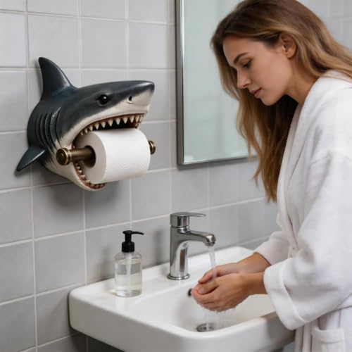 Ocean Guardians Toilet Paper Holder Series, Funny Toilet Paper Holder, Toilet Paper Roll Holder Wall Mounted, Toilet Paper Roll Holder with Phone Shelf Tissue Holder for Bathroom Washroom, Sea Turtle - color: Sea Turtle