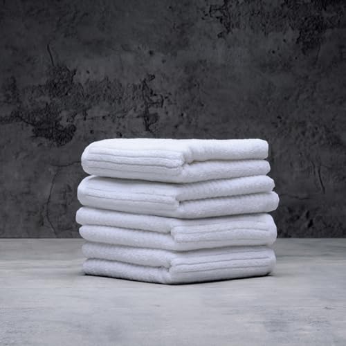 Luxury Performance 4-Piece Hand Towel Set | Patented Quick-Dry Tech | Ultra Soft | 16" W x 30" L | Sail (White) - color: Sail, size: 4 Hand Towels