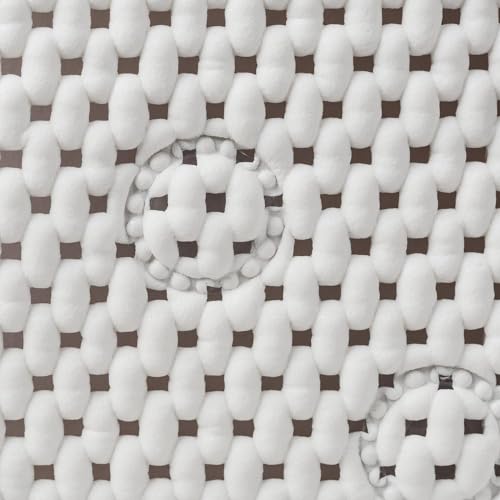 Duck Brand Softex Bath Mat for Tubs, Machine Washable, 17 x 36 Inches, White, Skid Resistant (393477)