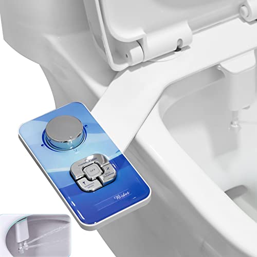 Non-Electric Mechanical Bidet for Toilet with Self Cleaning Dual Nozzle(Frontal & Rear Wash) Adjustable Water Pressure, Fresh Water Bidet Toilet Seat Attachment