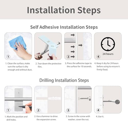 Double Roll Toilet Paper Holder, OBODING, Adhesive or Drilling Stainless Steel Toilet Paper Holder Wall Mount for Bathroom (Silver) - color: Silver