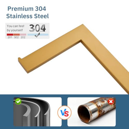 Gold Freestanding Toilet Paper Holder with Reserve - 304 Stainless Steel Bathroom Tissue Roll Holder Holds 4 Rolls - color: Gold