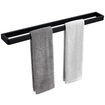 Matte Black 22.8" Bath Towel Bar, Rustproof 304 Stainless Steel | Rust-resistant for Bathroom, Shower, Vanity, Kitchen, Low Profile Towel Holder, Heavy Duty Hang, Stable Drilling Wall Mounted - color: Matte Black