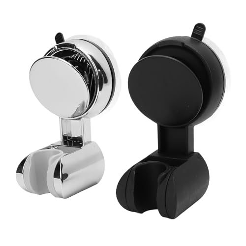 2pcs Suction Cup Shower Head Holder, Handheld Showerhead Bracket with Double Suction Wall Mount, for Bathroom Shower Wand