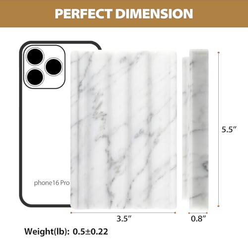 2PCS Koville Italian Natural Marble Soap Dish for Shower, Stone Soap Tray for Bathroom, Bar Soap Holder for Sink, Stripe Grooves Saver Keep Bars Dry Easy Clean (Bianco Carrara) - color: Bianco Carrara