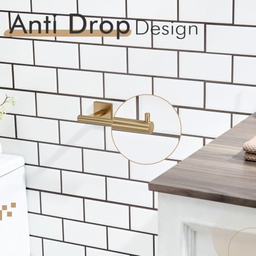 KOKOSIRI Toilet Paper Holder Champagne Bronze Toilet Roll Holder Hold Mega Rolls Kitchen Bathroom Tissue Paper Dispenser Stainless Steel, B2005CPG - color: Champagne Bronze, size: Horizontal