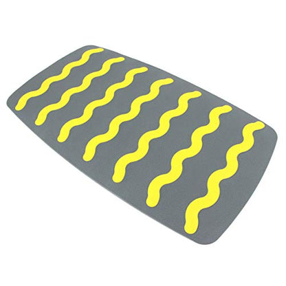 SafeLand Patented Non-Slip Bath, Shower, Tub Mat, TPR Material, Eco-Friendly, Non-PVC, Color Combo, Machine Washable, Durable, with Powerful Gripping Suction Cups, Wave-254 (17"x30") - color: Wave Gy