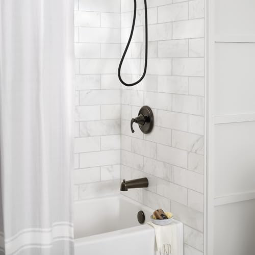 Moen Engage Magnetix Mediterranean Bronze 3.5-Inch Six-Function Detachable Handheld Showerhead with Magnetic Docking System, 26100BRB - color: Mediterranean Bronze, size: Showerhead