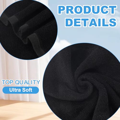 6 Pack Bamboo Fiber Washcloths Face Towels for Body | 12x12 inch bamboo fiber washcloths with super soft, skin friendly fabric. Machine washable for face, body and bathroom use.
