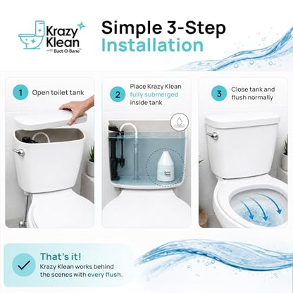 Krazy Klean Toilet Cleaner - Toilet Tank Cleaner - Continuous Flush, 1 Ct