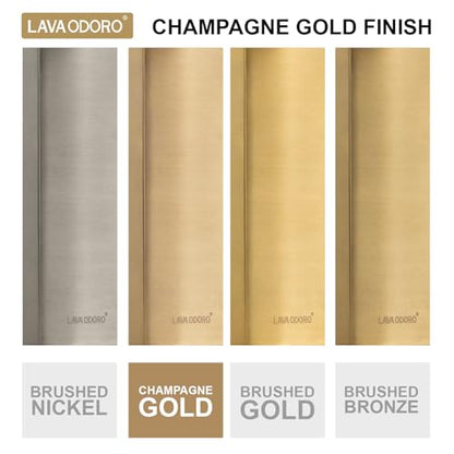 Champagne Gold Single Hole Bathroom Faucets, BF307-CB | Brushed Gold Bathroom Sink Faucet Single Handle Vanity Faucet with Drain Assembly, Deck Plate Included - color: Champagne Gold