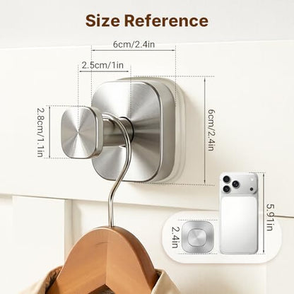 3Pcs Suction Cup Hooks for Bathroom Shower Robe Towel Wreath | Max Load 15Lbs 304 Stainless Steel Reusable Removable Rustproof Work on Smooth Surface Glass No Wall Damage - color: Silver
