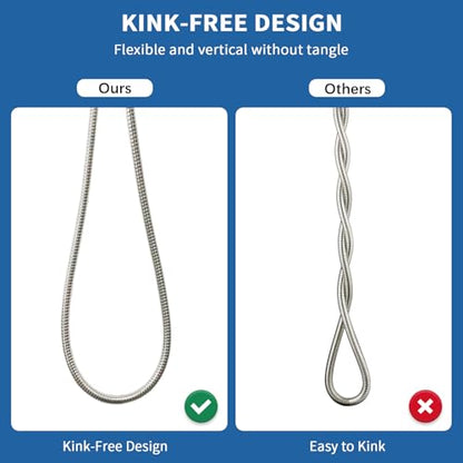GRICH Shower Hose Extra Long: 71 Inch Metal Cord High-Density Anti-Leak Stainless Steel Shower Head Hose Replacement, Ultra-Flexible & Durable Bathroom Pipe with Brass Insert & Nut, Brushed Nickel - color: Brushed Nickel