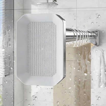 Silver Shower Curtain Rod 39 to 86 Inch,Heavy-Duty inner Lock Stainless Steel Telescopic Rod,1.2-Inch Diameter Bathroom Anti-Rust And anti-Slip Tension Rod Without Drilling,Convenient to Use - color: Stainless steel, size: 39-86 Inches