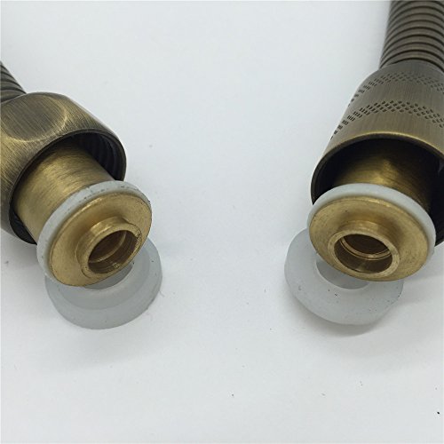 Bathroom 59-Inch Stainless Steel Interlock Handheld Shower Hose, Antique Brass - color: Antique Brass