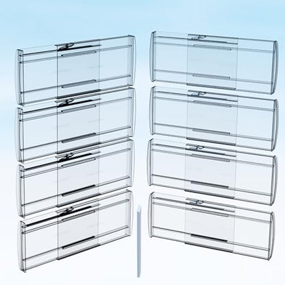 8 Pack Adjustable Drawer Dividers for Clothes,6" High Expandable From 12-20" Clear Drawer Organizers, PC Plastic Separators for Dresser/Bedroom/Bathroom/Kitchen/Office Storage - size: 8 PCS-6IN-T1-Clear