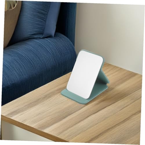 Healeved 2pcs Foldable Travel Vanity Mirror with Stand Small Desktop Makeup Mirror for Dorm Bedroom Bathroom Countertop Use