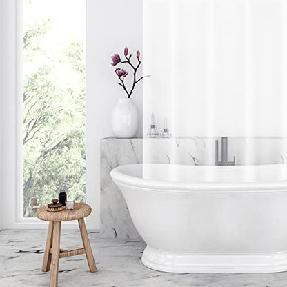 Shower Curtain Liner - Heavy Duty 6 Guage PEVA - Built in 3 Weighted Magnets - 12 Aluminium Grommets (2, Frosted, 72" x 72") - color: Frosted