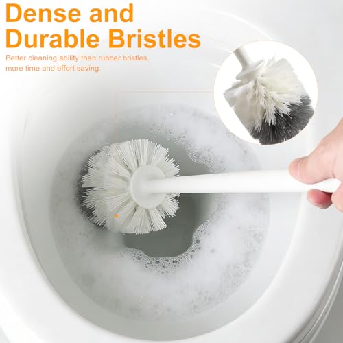 Toilet Plunger and Brush Set with Hideaway Holder | Heavy Duty, Compact, Modern Home Decor
