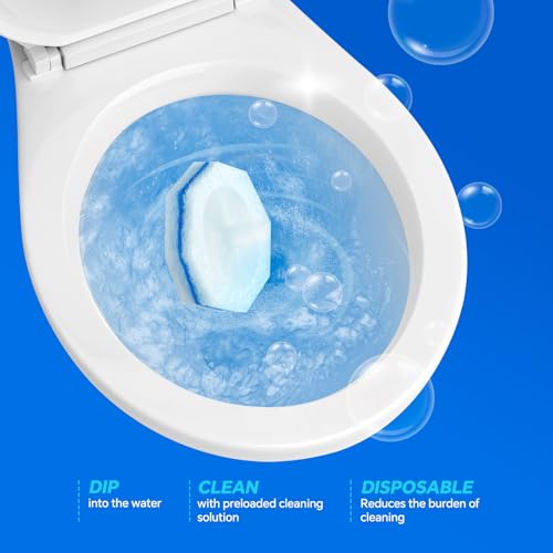 50 Count Upgrade 3-Layer Toilet Bowl Refills Fits for Clorox Toilet Brush | 3X Cleaning Power Disposable Bowl Cleaner Refills for Bathroom Cleaning, No Falling Apart - size: 1 Count (Pack of 50)