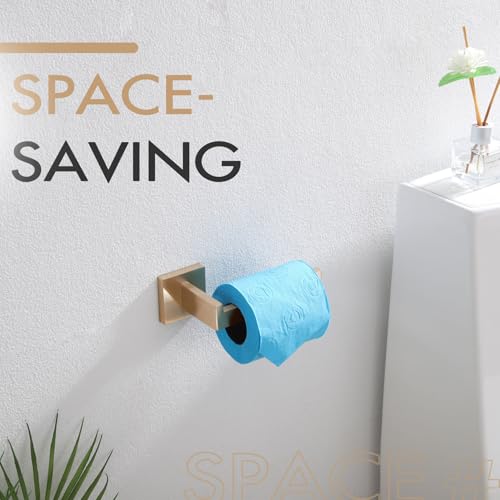 KOKOSIRI Toilet Paper Holders Wall Mounted Toilet Roll Holder for Bathrooms Hardware Washroom, Champagne Bronze Stainless Steel B2003CPG - color: Champagne Bronze, size: Without Shelf(1 Pack)