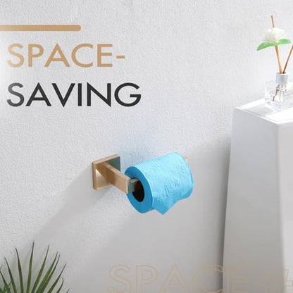 KOKOSIRI Toilet Paper Holders Wall Mounted Toilet Roll Holder for Bathrooms Hardware Washroom, Champagne Bronze Stainless Steel B2003CPG - color: Champagne Bronze, size: Without Shelf(1 Pack)
