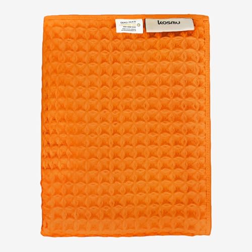 Luxury Japanese Cotton Silk Bath Towel, Plush, Absorbent & Quick Dry, Storage Bag Included (Hand Towel, Coral Orange) - color: Coral Orange, style: Hand Towel