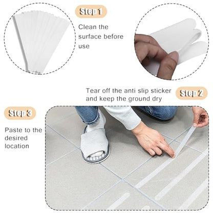 Bathtub Non Slip Stickers Self Adhesive Waterproof Strong Grip Anti Slip Strips for Bath Tub Shower Stairs Ladders Boats Floor Kitchen2x38cm24 Pcs (2 * 38cm 24 Pieces) - size: 2*38cm 24 pieces