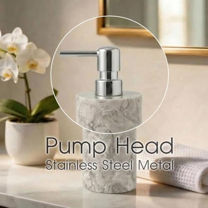 Marble Soap Dispenser, Hand Soap Dispenser for Bathroom Kitchen Countertop - Lotion and Liquid Soap Dispenser (1, Grey) - color: Gray
