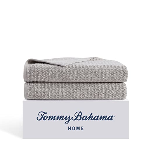 Tommy Bahama - Bath Towels, 100% Soft & Absorbent Cotton with Zero Twist Construction, Medium Weight Bathroom Towels (Northern Pacific Pelican Grey, 2 Piece) - color: Northern Pacific Pelican Grey, size: 2 Piece Bath Towels