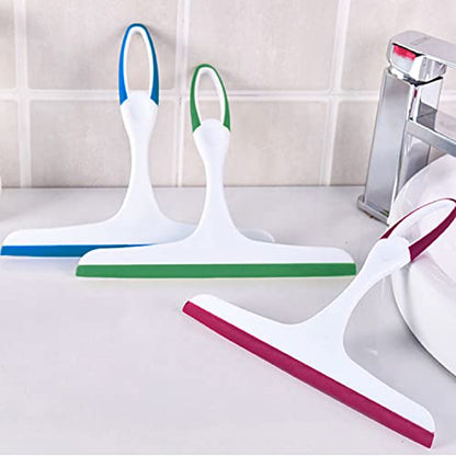 Hand Held Rubber Glass Shower Squeegee with Hanging Hole for Glass Door, Car Windows - Multifunctional Tool [3-Pack] - color: Multia