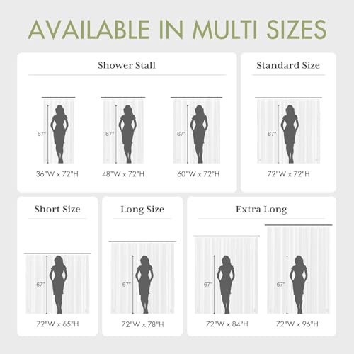 AmazerBath Stall Shower Curtain Liner, 36x78 Clear Shower Curtain Liner, Long Waterproof Plastic Shower Liner, Lightweight PEVA Shower Curtain with 2 Magnets and 6 Rustproof Metal Grommets - color: Clear, size: 36"W x 78"L (Pack of 1)