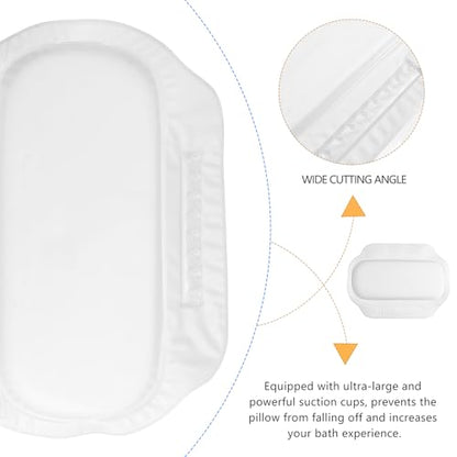 Non-Slip PVC Foam Bath Pillow with Strong Suction Cups for Neck and Back Support Ergonomic Curved Tub Cushion Recyclable Material Suitable for Bathtubs for Spa and Relaxation