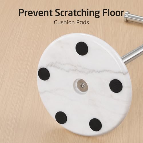 KES Toilet Paper Holder Stand with Modern Natural Marble Base | Freestanding Toilet Paper Tissue Roll Holder, SUS304 Stainless Steel Polished Finish, BPH284S1 - color: Polished Finish, size: 20.6"H