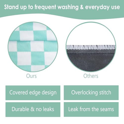 wegreeco Reusable Hanging Wet Dry Cloth Diaper Bag (Checkerboard Mint Green) - color: Checkerboard Mint Green