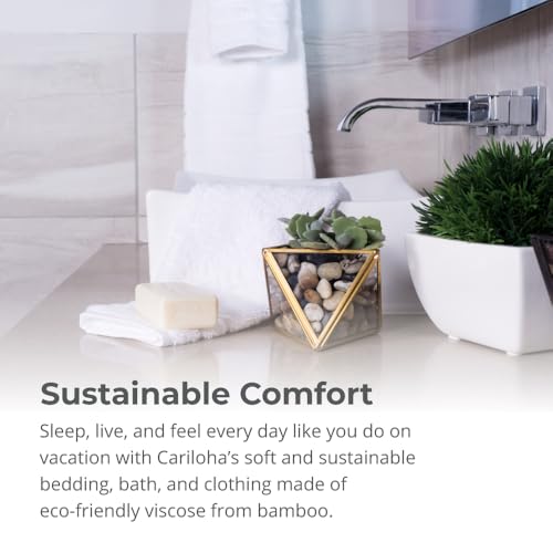 Cariloha Hand Towel - Extra-Smooth and Soft - Onyx - 16" x 30" | Plush, Quick-Dry Towels, Turkish Cotton, Bamboo Viscose Blend, Highly Absorbent Bathroom Hand Towels, Odor Resistant - color: Onyx