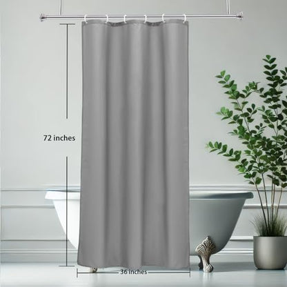 AooHome 36 Width x 72 Height Inch Stall Size Shower Curtain, Fabric Bathroom Curtain for Hotel, Water Repellent, Light Grey - color: Light Grey, size: 36"W x 72"L (Pack of 1)