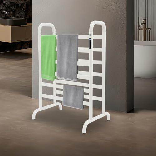 180W Electric Towel Warmer Rack with Smart LED Display 12-Bar | Double-Row Floor-Standing Heated Towel Dryer Rack,Adjustable Temperature & Timer,for Bathroom, Home, Spa, Hotel - size: 12 bars Dual-row