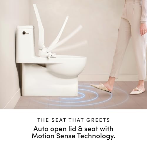TUSHY Aura Luxury Electric Bidet Seat, Auto Open, Heated, Elongated | Remote Control, Adjustable Temperature, Self-Cleaning Nozzle, Instant Warm Water and Air Dryer, GFCI Outlet Required - style: Aura Elongated Bidet Seat