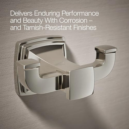 Kohler 27411-SN Riff® Double Robe Hook, Vibrant Polished Nickel - color: Vibrant Polished Nickel, style: Robe Hook